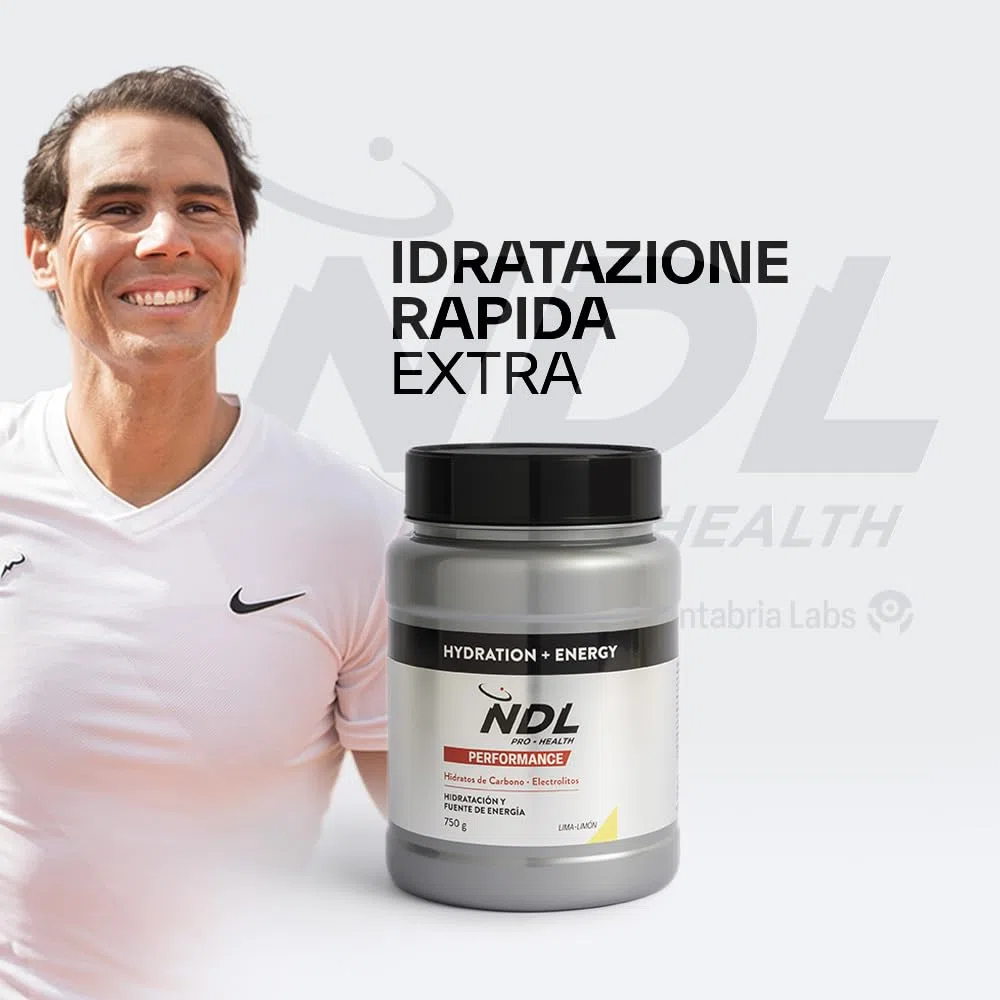 NDL Pro-Health Hydration energy I Bevanda Isotonica idratazione rapida per lo sport con elettroliti in polvere e sali minerali I Aiuta a ridurre stanchezza e affaticamento I Gusto lime-Limone I 75Og