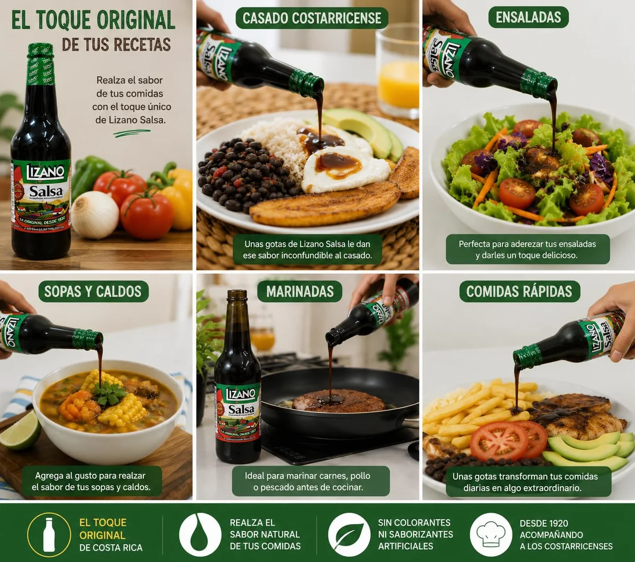 SALSA LIZANO - SALSA DE VEGETALES Y ESPECIAS - LIZANO - 700 ML