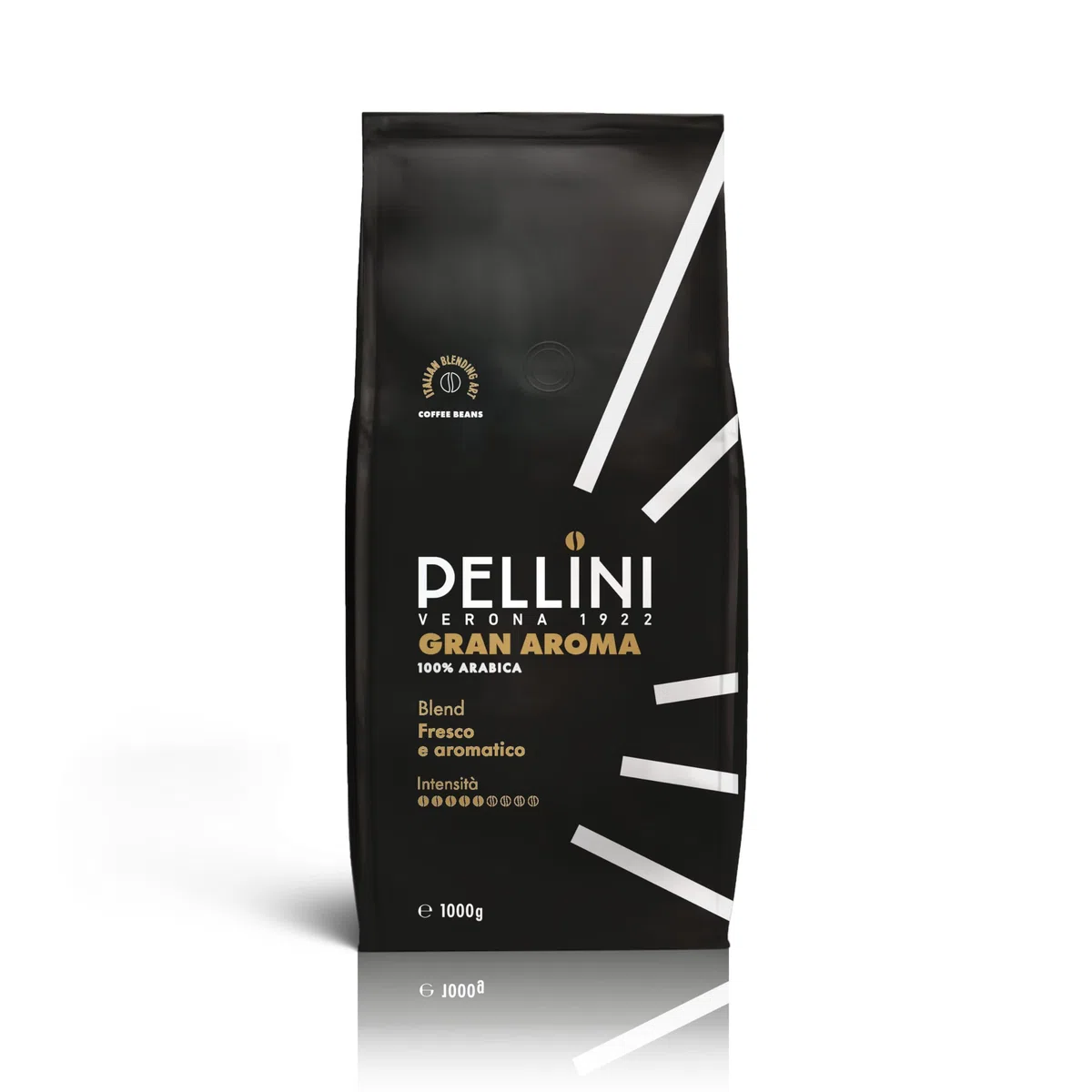 Pellini N.3 Gran Aroma, Caffè in Grani per Espresso 1kg, Miscela 100% Arabica dal Gusto Deciso e Armonioso, Caffè in Chicchi a Tostatura Lenta