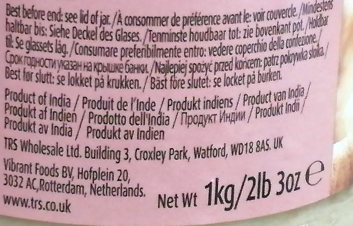 Pasta di zenzero tritata 1kg TRS