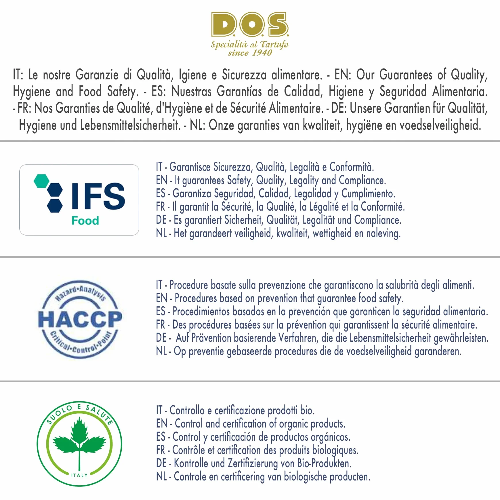 D.O.S. Specialità al Tartufo since 1940 - Salse al Tartufo Estivo e Bianco Artigianali | Confezione Gourmet da 6 Vasetti | Senza Glutine | Perfette per Pasta, Risotti, Bruschette, 80g x 6