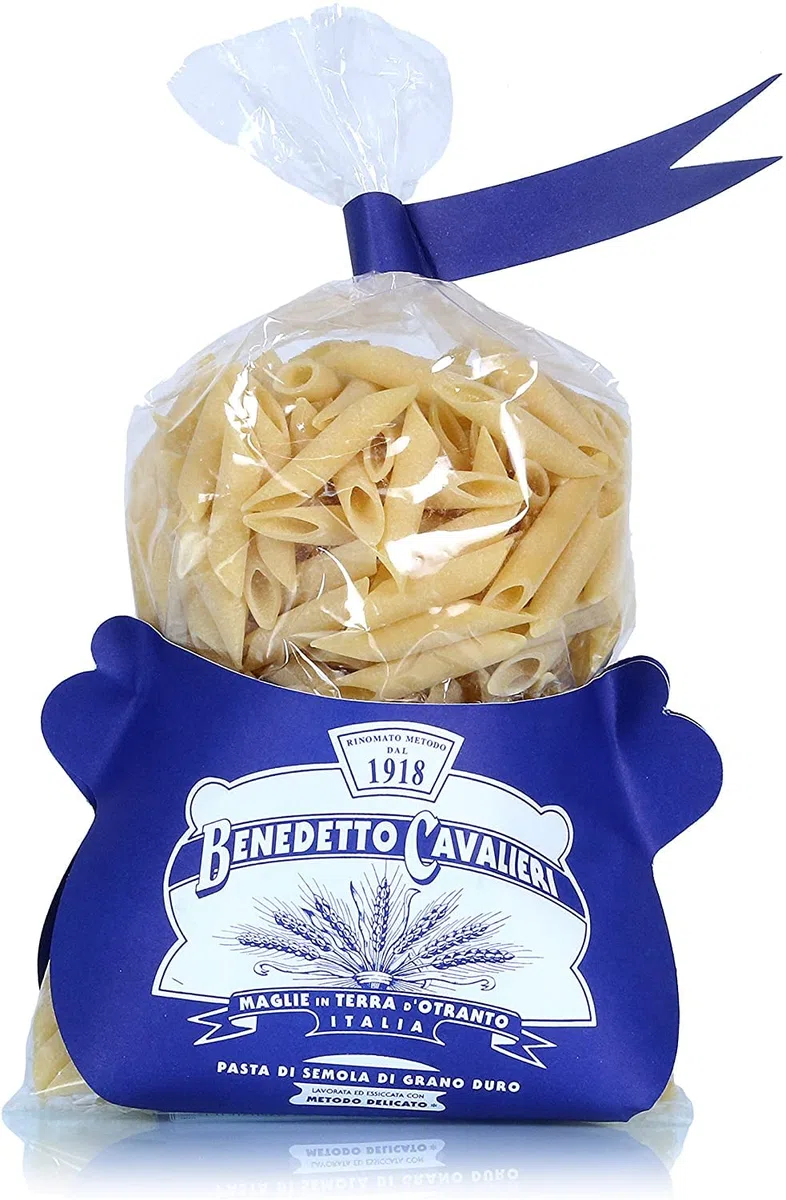 BOX DEGUSTAZIONE LU VIENTU PASTA CAVALIERI SPAGHETTI - ROTELLE - MEZZI RIGATONI - ELICHE - TAGLIATELLE - PENNE LISCE PASTA DI SEMOLA DI GRANO DURO - PRODOTTO ARTIGIANALE MADE IN SALENTO (6 X 500gr)