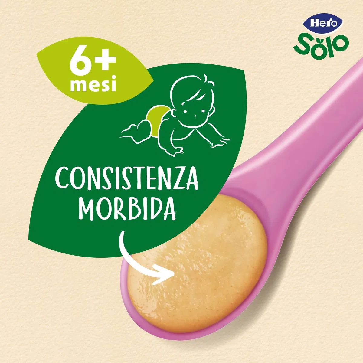 Hero Solo Pappa Completa Verdure con Pollo, Ideale per la Cena - Scalda e Gusta - con Olio Extravergine di Oliva - Per bambini dai 6 mesi - 6 x (2x190 g)
