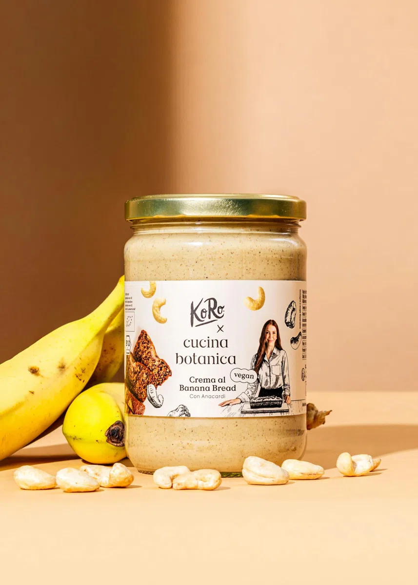 KoRo - Crema al banana bread bio “KoRo x Cucina Botanica” 500 g - vegan e bio - sul porridge, sul pane o a cucchiaiate