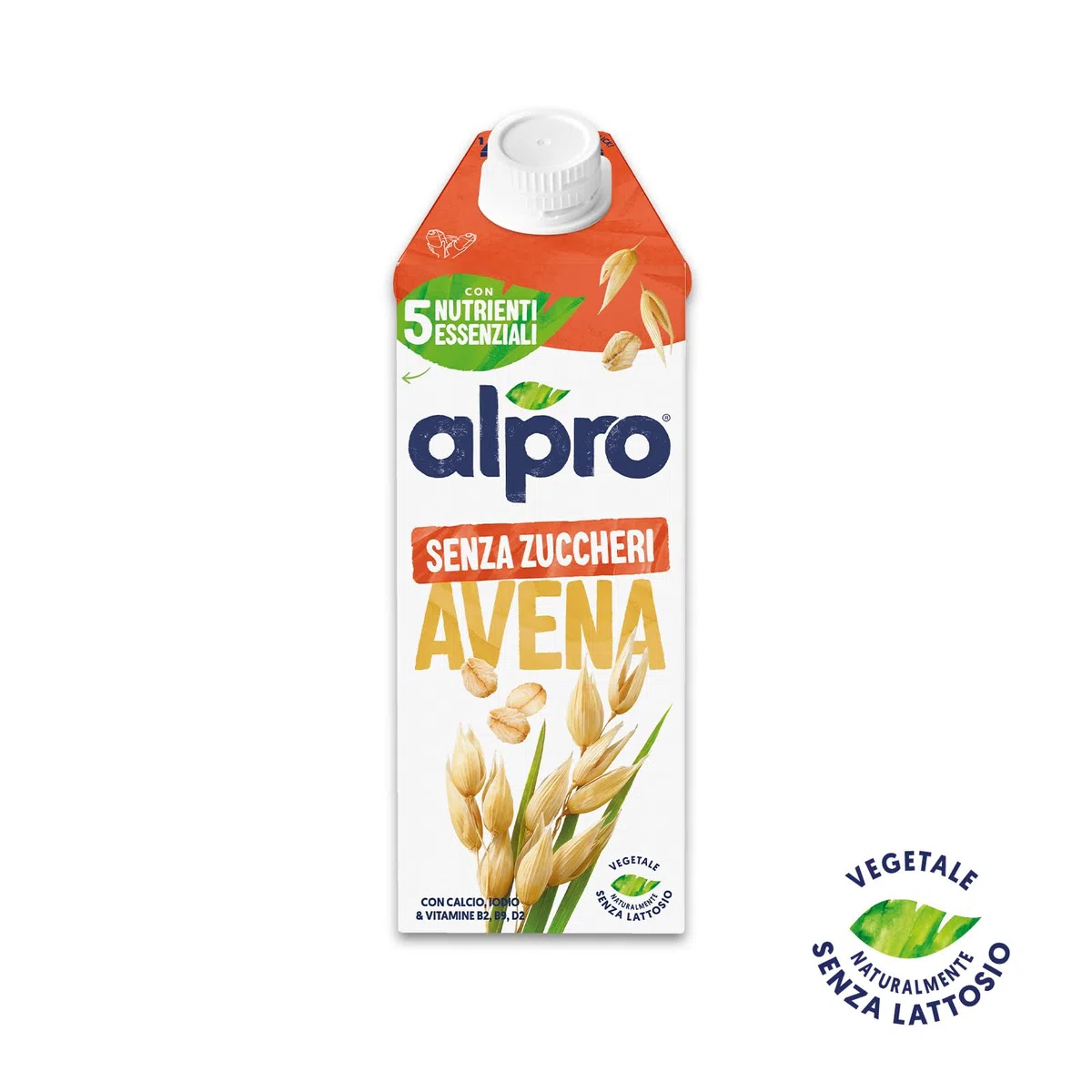 ALPRO SENZA ZUCCHERI, Bevanda all'AVENA, Alternativa Vegetale al Latte, Naturalmente Senza Lattosio, con vitamine B2 e D2, Fonte di Calcio - 8 confezioni da 750 ml