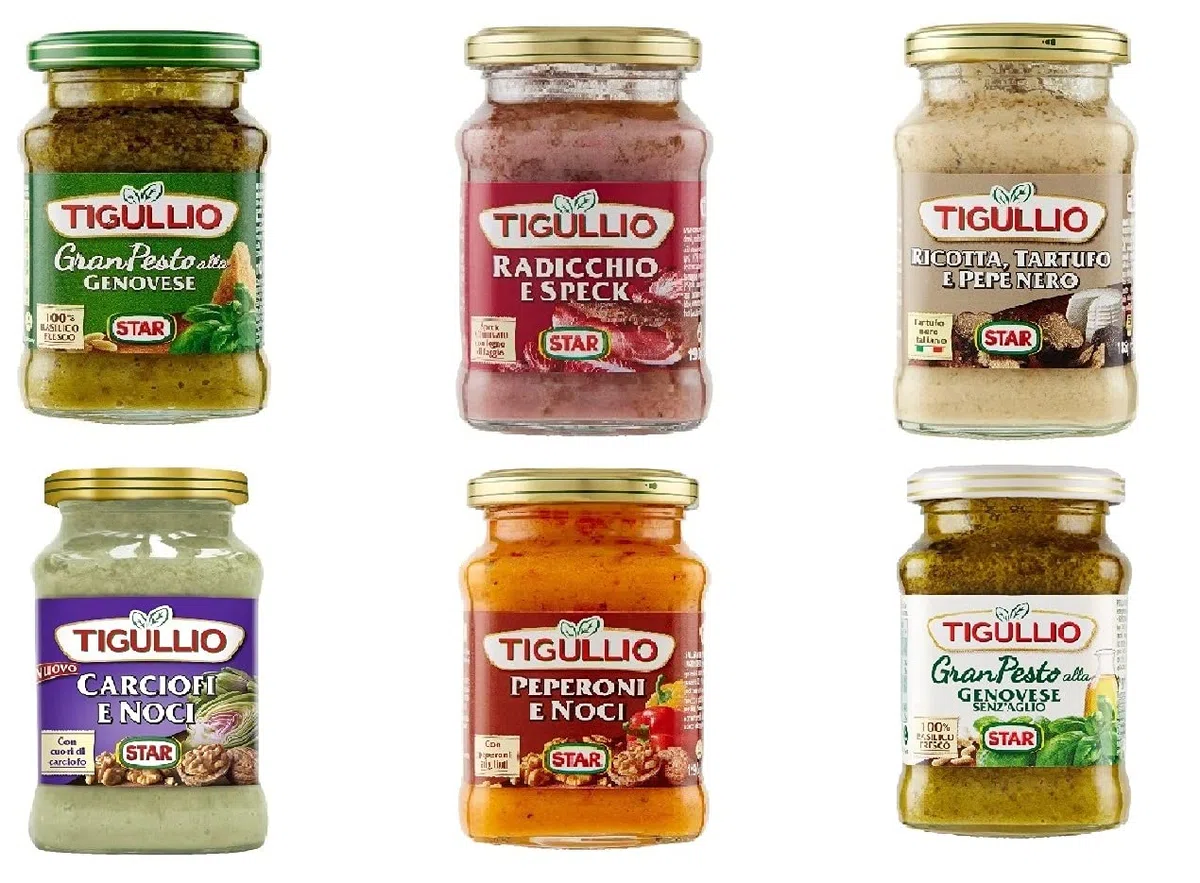 Set di 6 Barattoli Tigullio Star Sughi Assortiti, 6x190 gr