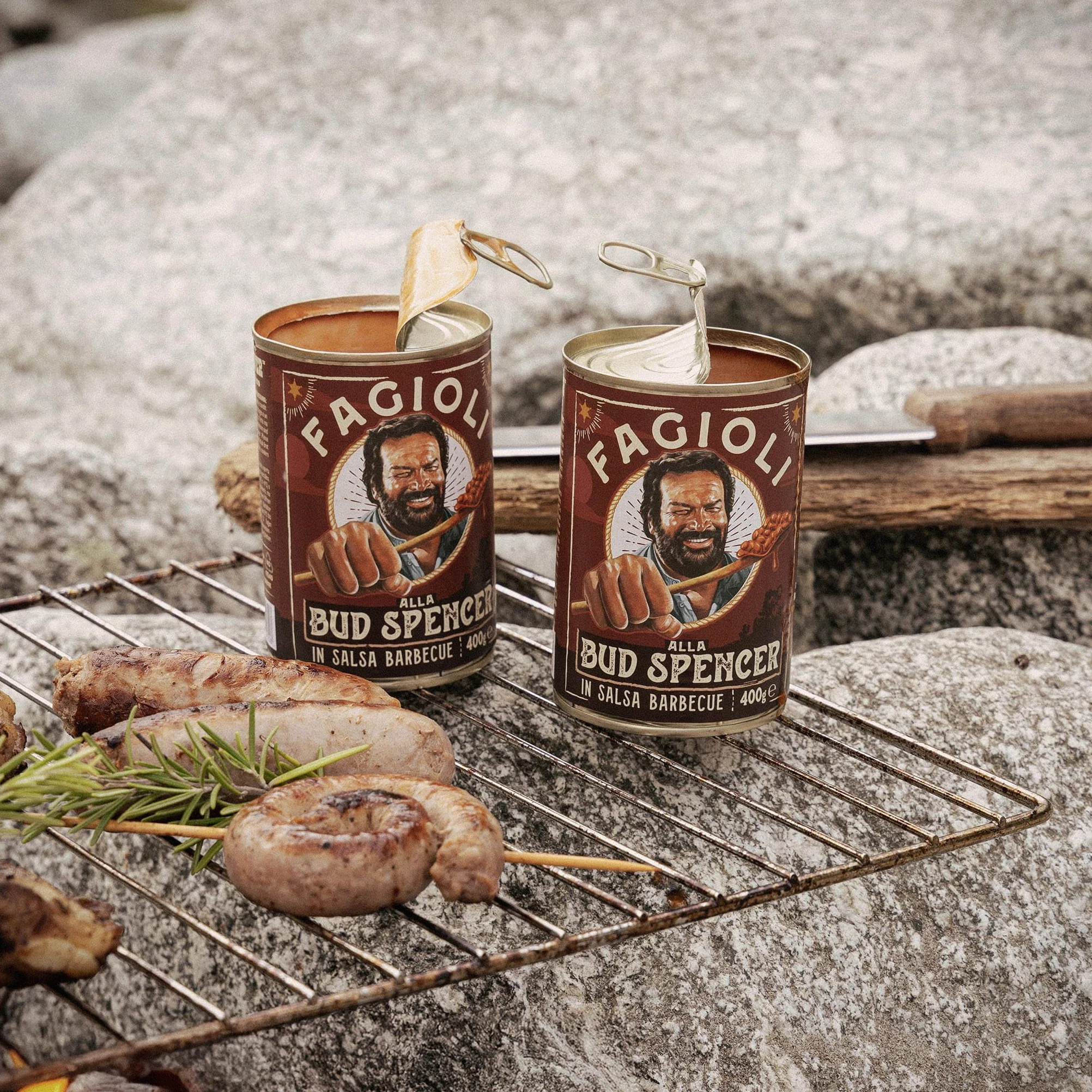 Fagioli alla Bud Spencer - In Salsa Barbecue con Fagioli Bianchi, Lattina da 400g (Pronti in 3 minuti, Senza Glutine, Vegani, Prodotti in Italia)
