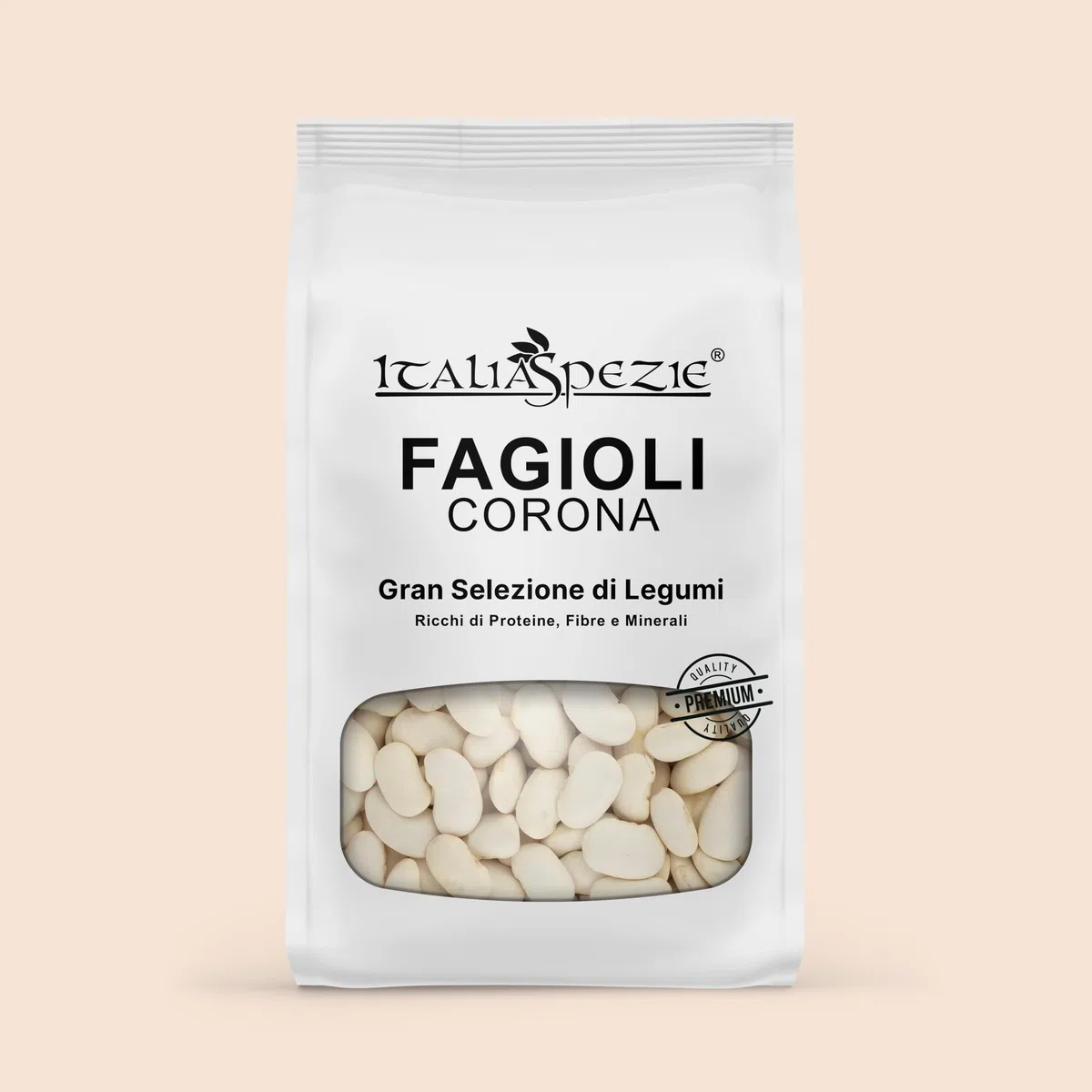 ITALIA SPEZIE - Fagioli Corona - Pacco da 5 x 500 g - Fagioli Bianchi di Spagna