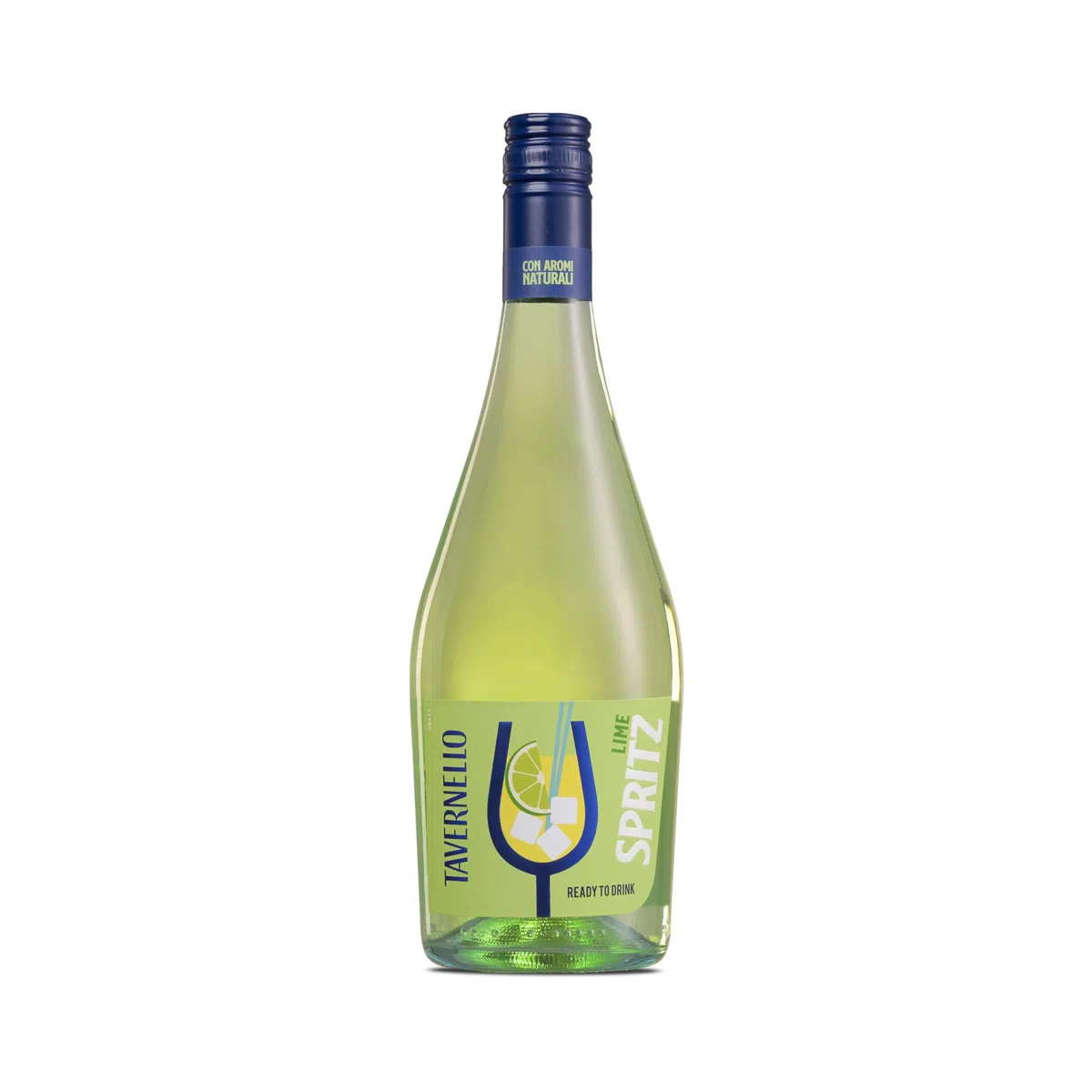Tavernello Spritz Lime, Spritz Aperitivo Pronto da Bere con Note di Lime e Oli Essenziali, 6,5% Vol, Confezione da 6 Bottiglie da 750 ml