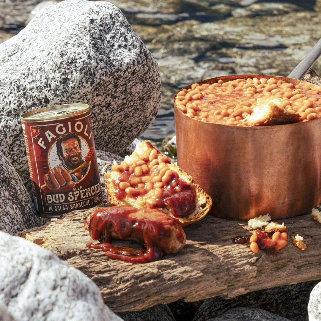 Fagioli alla Bud Spencer in salsa Barbecue - 8 lattine da 400 g - PRODOTTO ORIGINALE BUD POWER