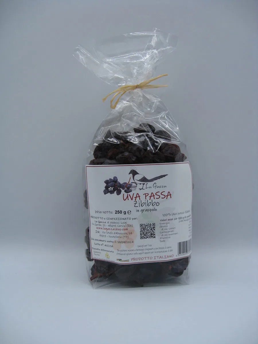 Uva Passa Zibibbo In Grappolo sacchetto 250gr