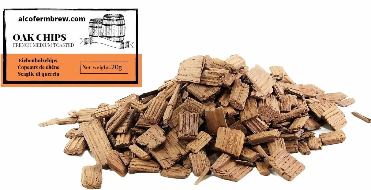 5 x Lievito di Sidro Francese 8g/25L + Trucioli di Quercia Francese 20g - Lievito per la Fermentazione del Sidro, Lievito per Mele e Pere, Lievito di Vino