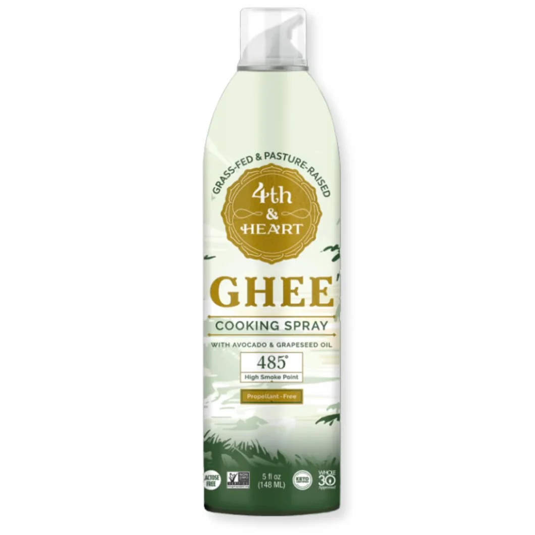 4th & Heart Spray da cucina Ghee, olio spray antiaderente realizzato con burro chiarificato al pascolo, senza lattosio, 141,7 g