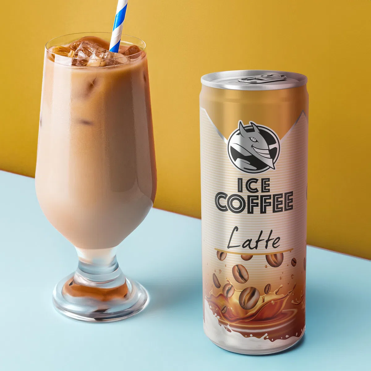 HELL Ice Coffee Latte | 24 x 250ml Cans Multipack | 40mg/100ml Caffeine | Contains Arabica Coffee Extracts | 75% UHT Milk | Ready To Drink