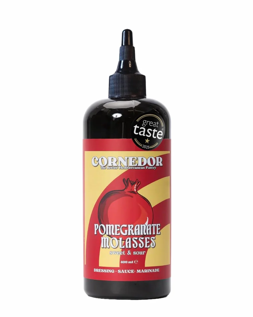 CORNEDOR - Melassa di melograno | 400 ml | Sciroppo, condimento, salsa, marinata, | agrodolce | 100% melograno, senza zuccheri aggiunti, senza additivi