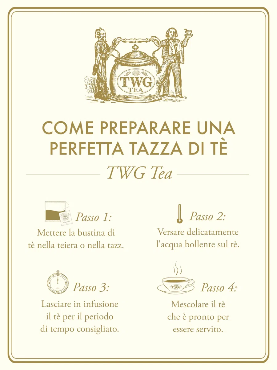 TWG Tea | Breakfast Earl Grey | Tè Nero | Bergamotto | 15 Bustine di Tè in Cotone Cucite a Mano| Set Regalo