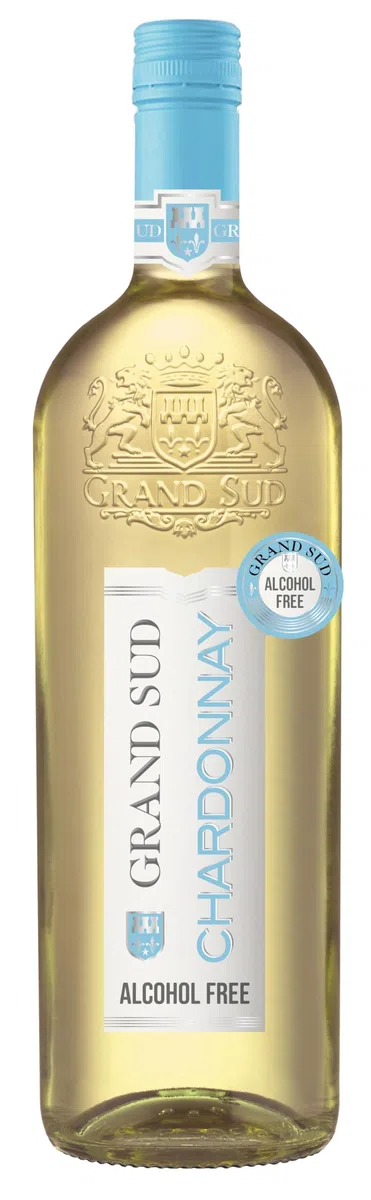 Grand Sud – Vino Bianco Analcolico, Chardonnay Fresco e Morbido (6 x 1 L)