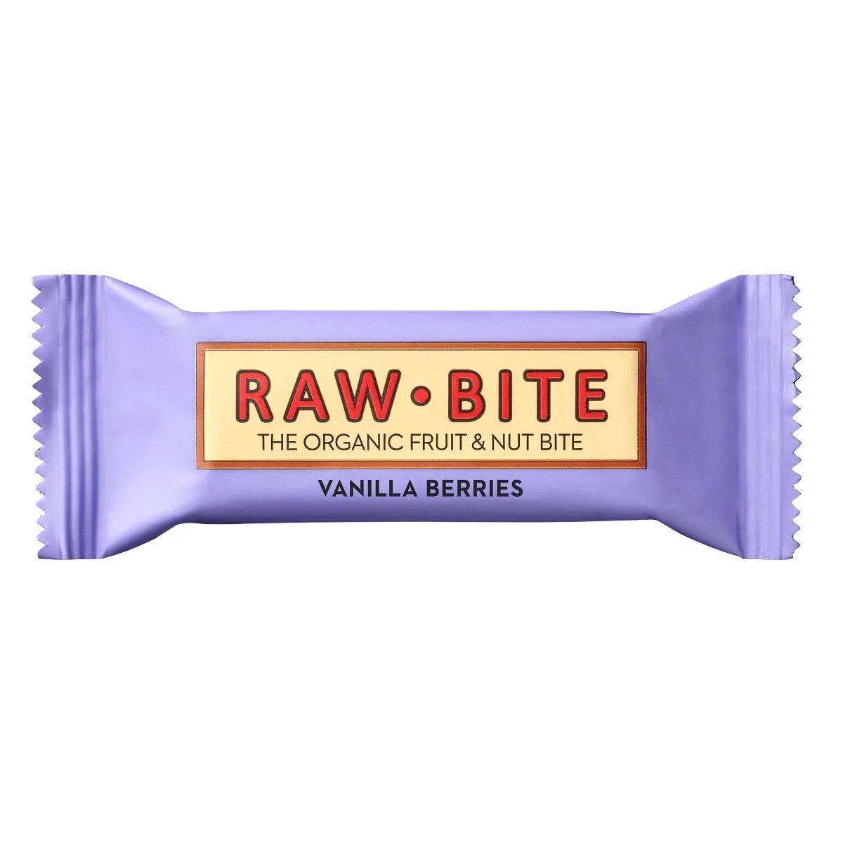 Raw Bite barretta energetica ecologica, 12 x 50 g, sapore vaniglia e fragola.