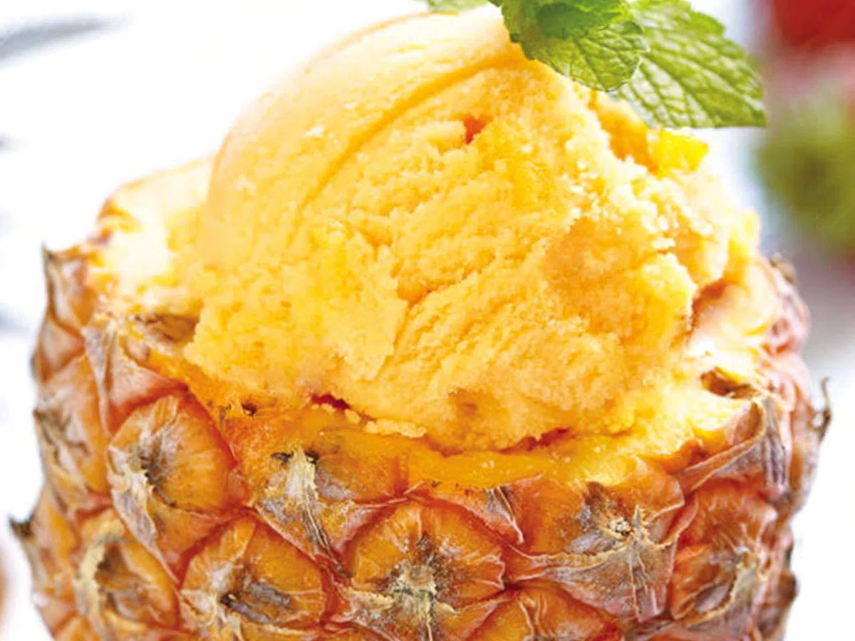 COMPRITAL kg 1,25 Prodotto Pronto per Gelato O Sorbetto al Gusto Ananas per GELATERIA Pineapple Ice Cream