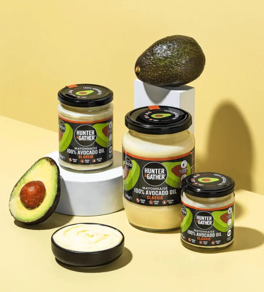 Hunter & Gather Maionese all'Olio di Avocado 250g | Realizzata con Puro Olio di Avocado e Uova da Allevamento all'Aperto | Paleo, Cheto, Senza Zucchero e Senza Glutine