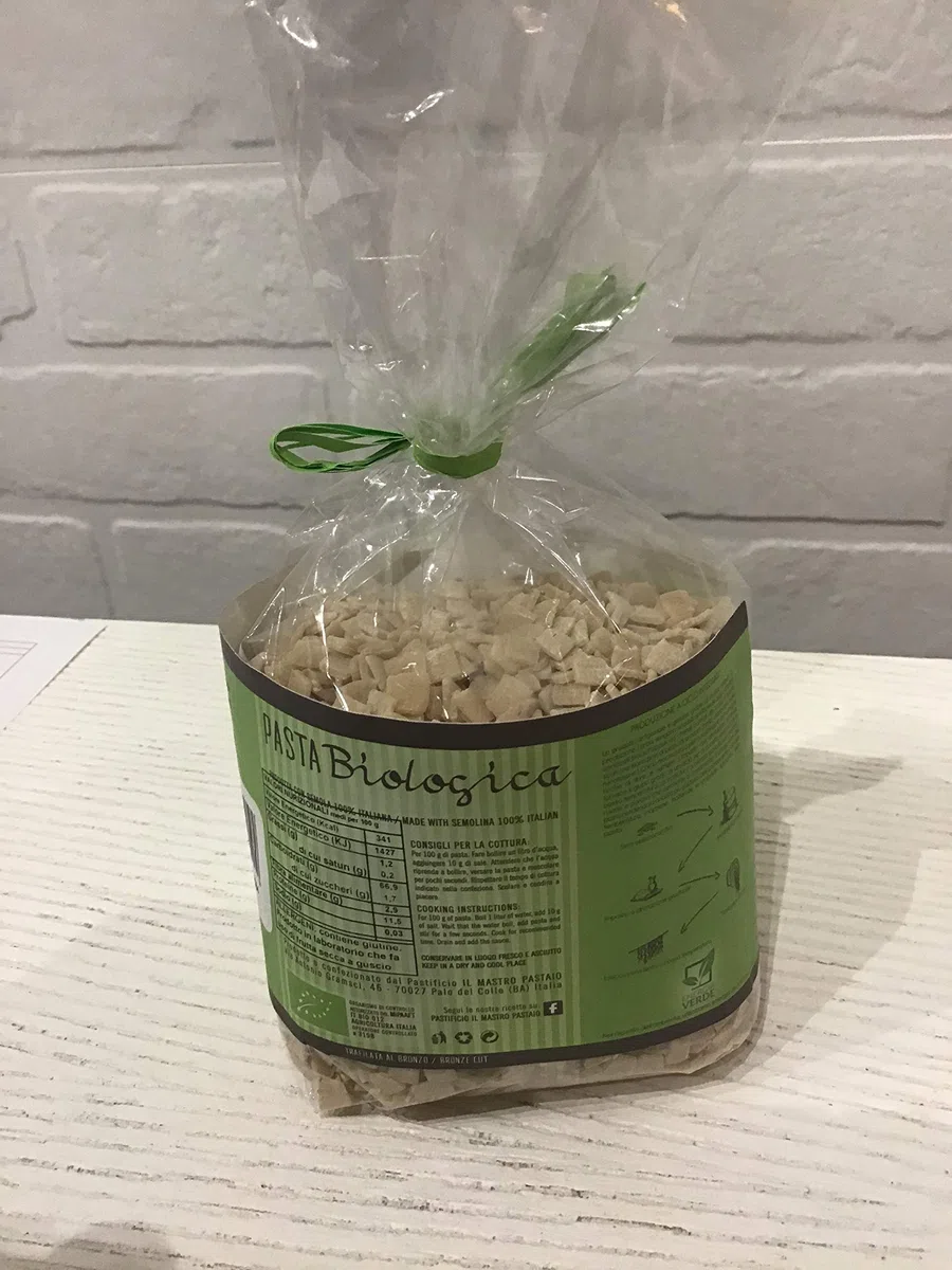 Quadrucci pastina per bambini biologica - Pasta prodotta con metodo artigianale - 1 Confezione da 500 gr