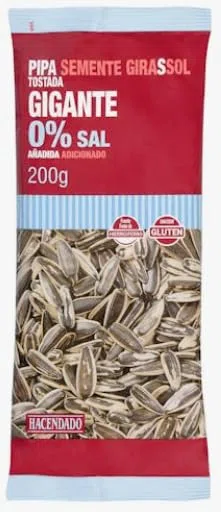 Semi di Girasole Tostati Giganti 0% Sale, Naturali, Sgusciati, 200g, pack 5
