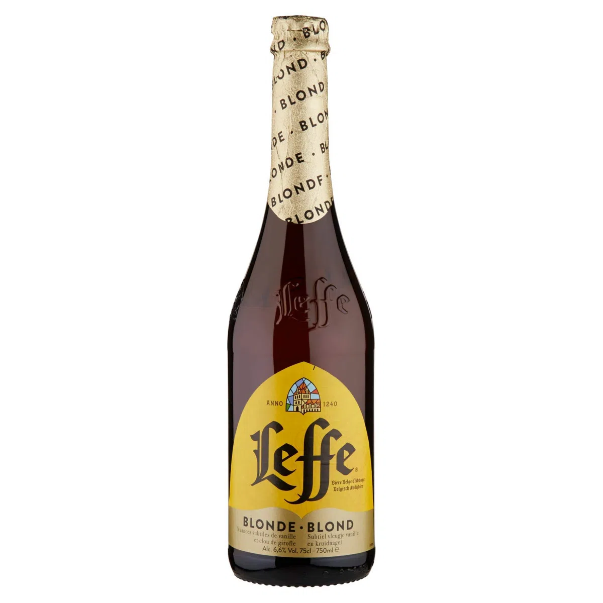 Leffe Blonde, Birra Bottiglia - Pacco da 6x75cl