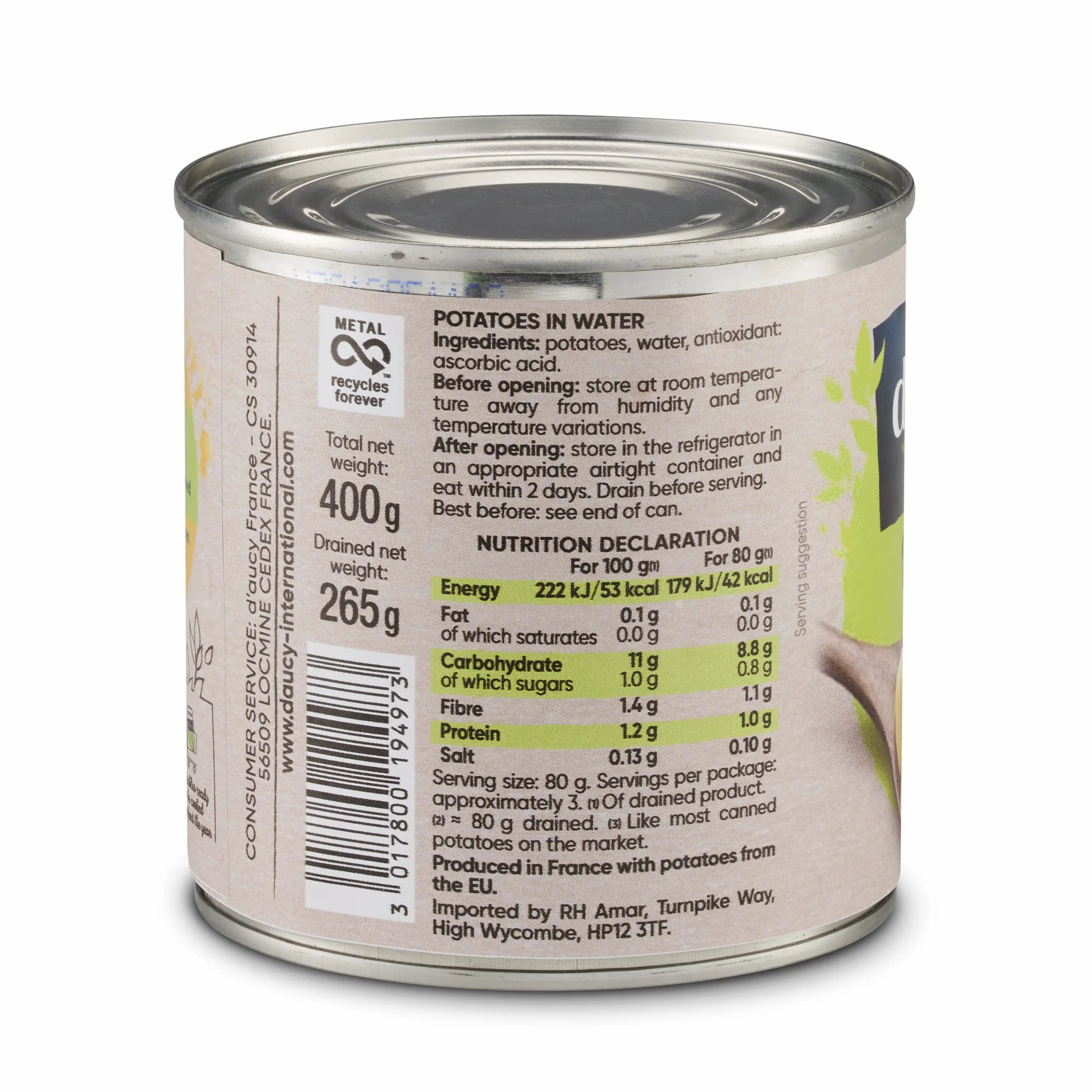 D'Aucy Patatoes 400g (confezione da 6)