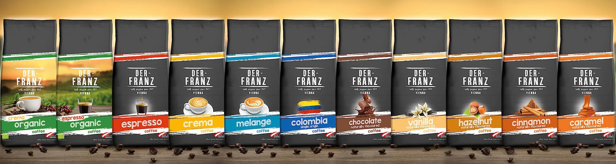Der-Franz Crema caffè, chicchi interi, 1000 g