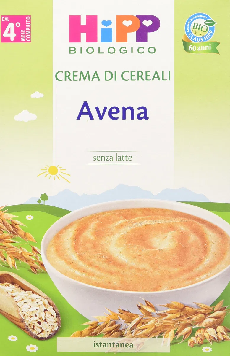 HiPP - Crema di Cereali Bio, Avena, 6 Confezioni da 200 g