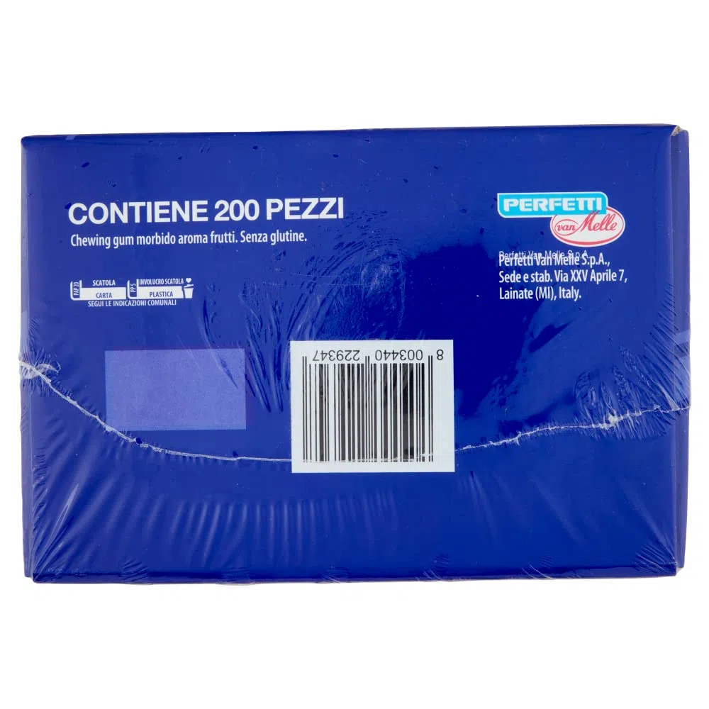 Big Babol, Chewing Gum Morbido, Gusto Tutti Frutti, Ottime da Condividere, per Feste e Compleanni Bambini, Confezione da 200 Incartate Singolarmente