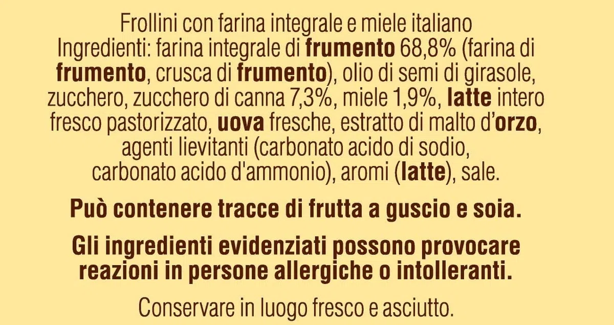 Mulino Bianco Buongrano Biscotti 100% Integrali 6 Pezzi Da 350 Grammi