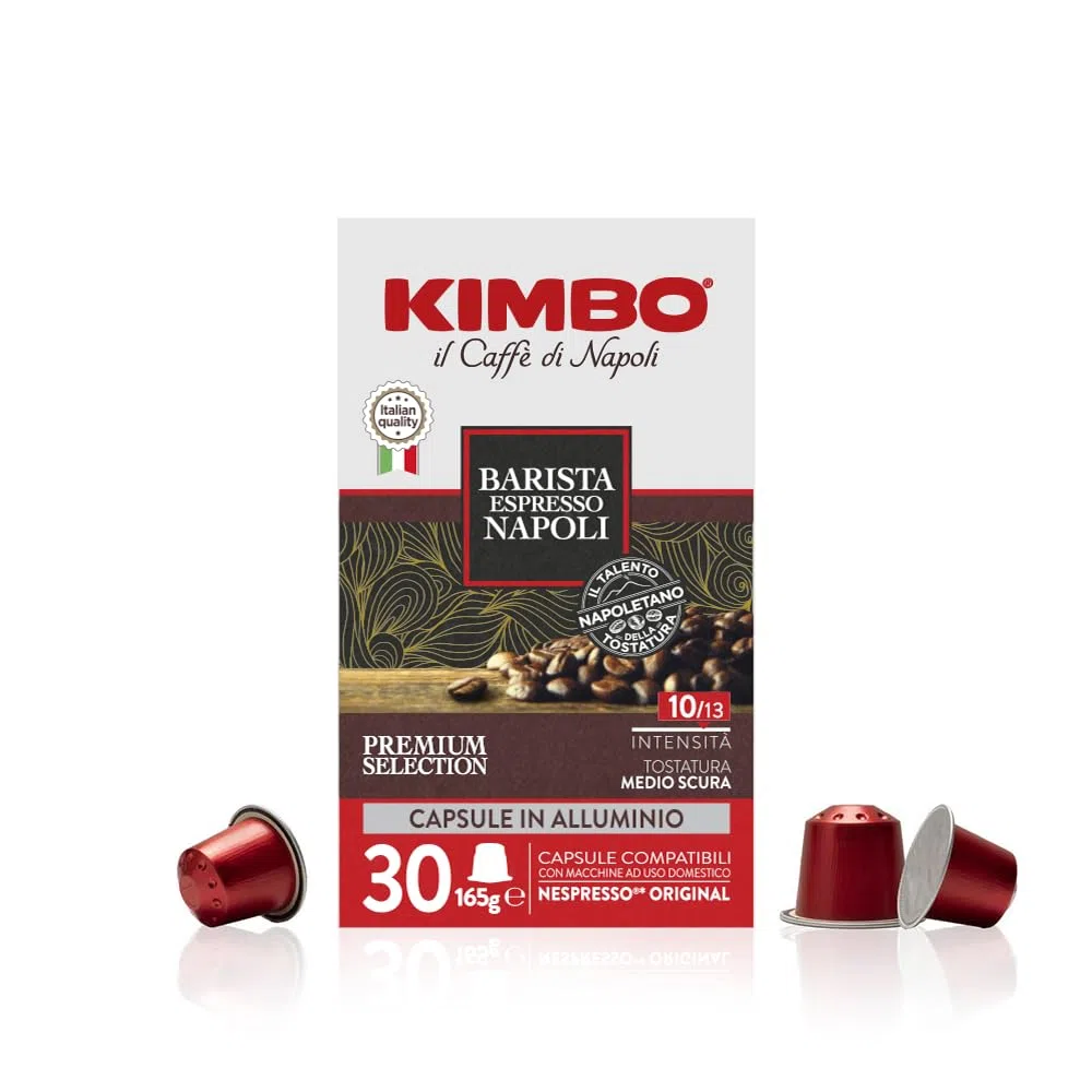 Kimbo Capsule Compatibili Nespresso Original in Alluminio - 30 Capsule - Barista Espresso Napoli