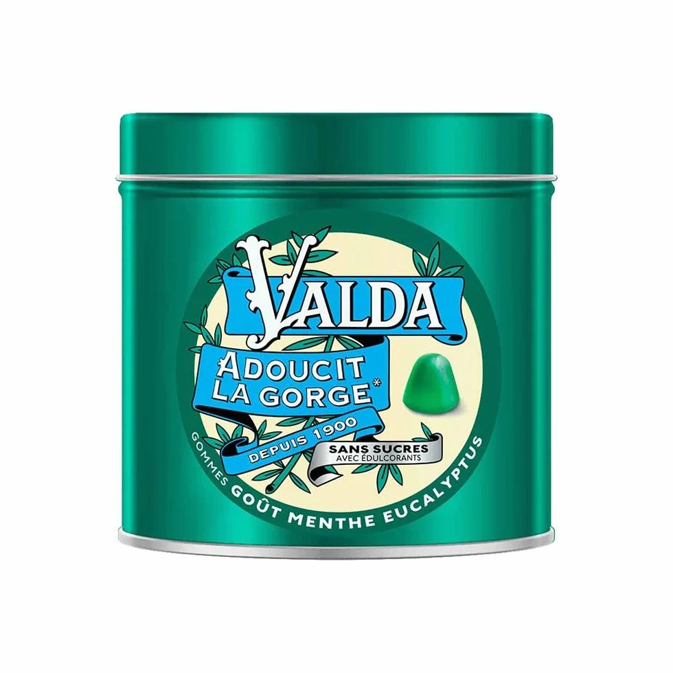 Valda Gomme senza zuccheri – Gusto menta eucalipto – Ammorbidisce la gola, 140 g
