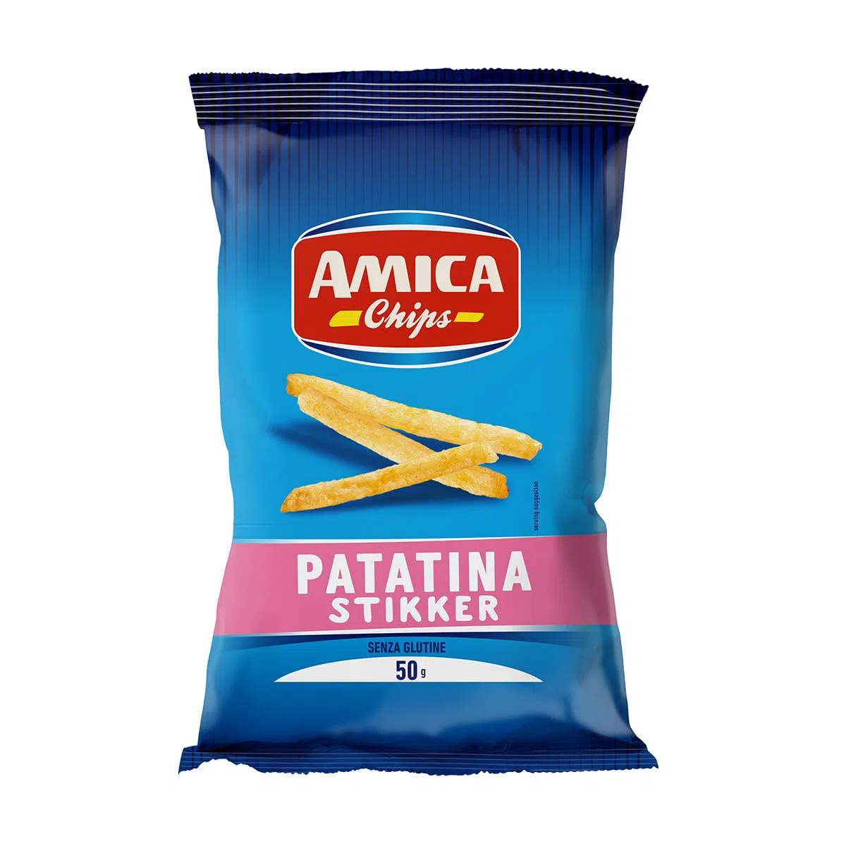 AMICA Chips | La Patatina Stikker, Sottili e Croccanti, Snack Senza Glutine, Con Olio di Semi di Girasole, 32 Pezzi x 50 gr