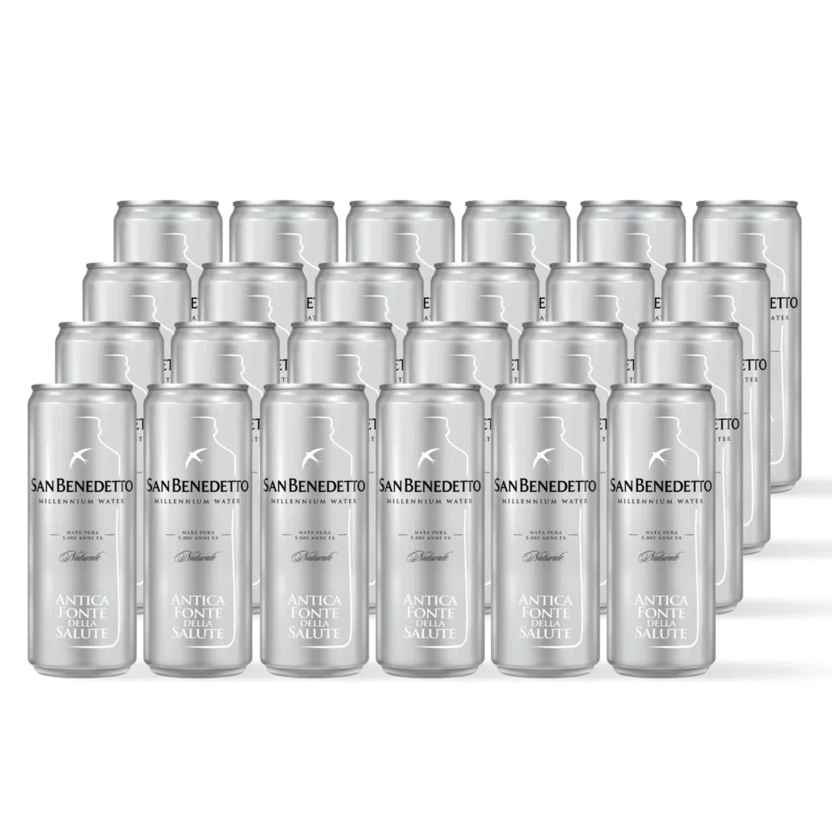 Acqua San Benedetto Minerale Naturale Antica Fonte della Salute | Premium Water | Confezione da 24 Lattine da 330ml