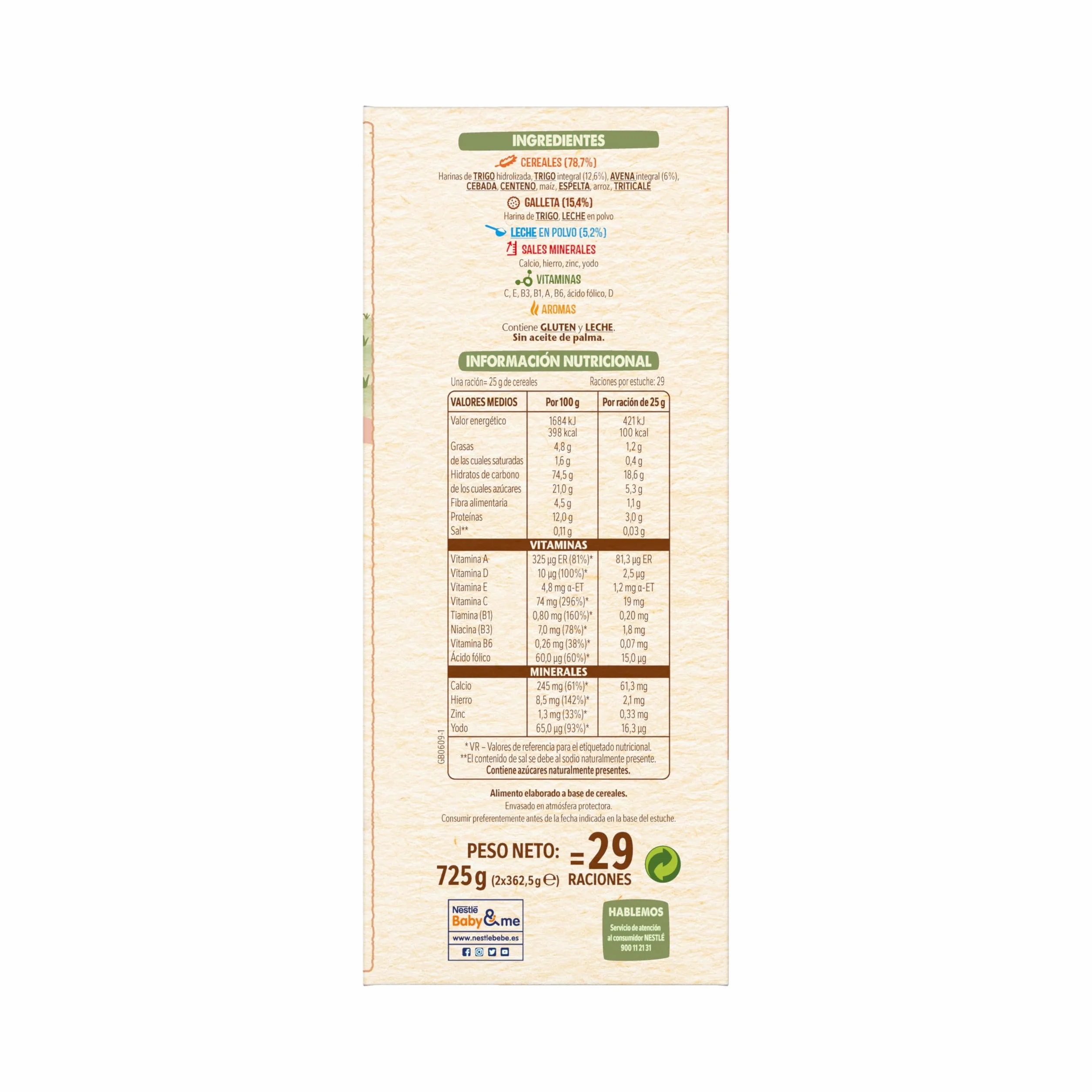 Nestle Papilla 8 Cereali con Biscotto, 725 g