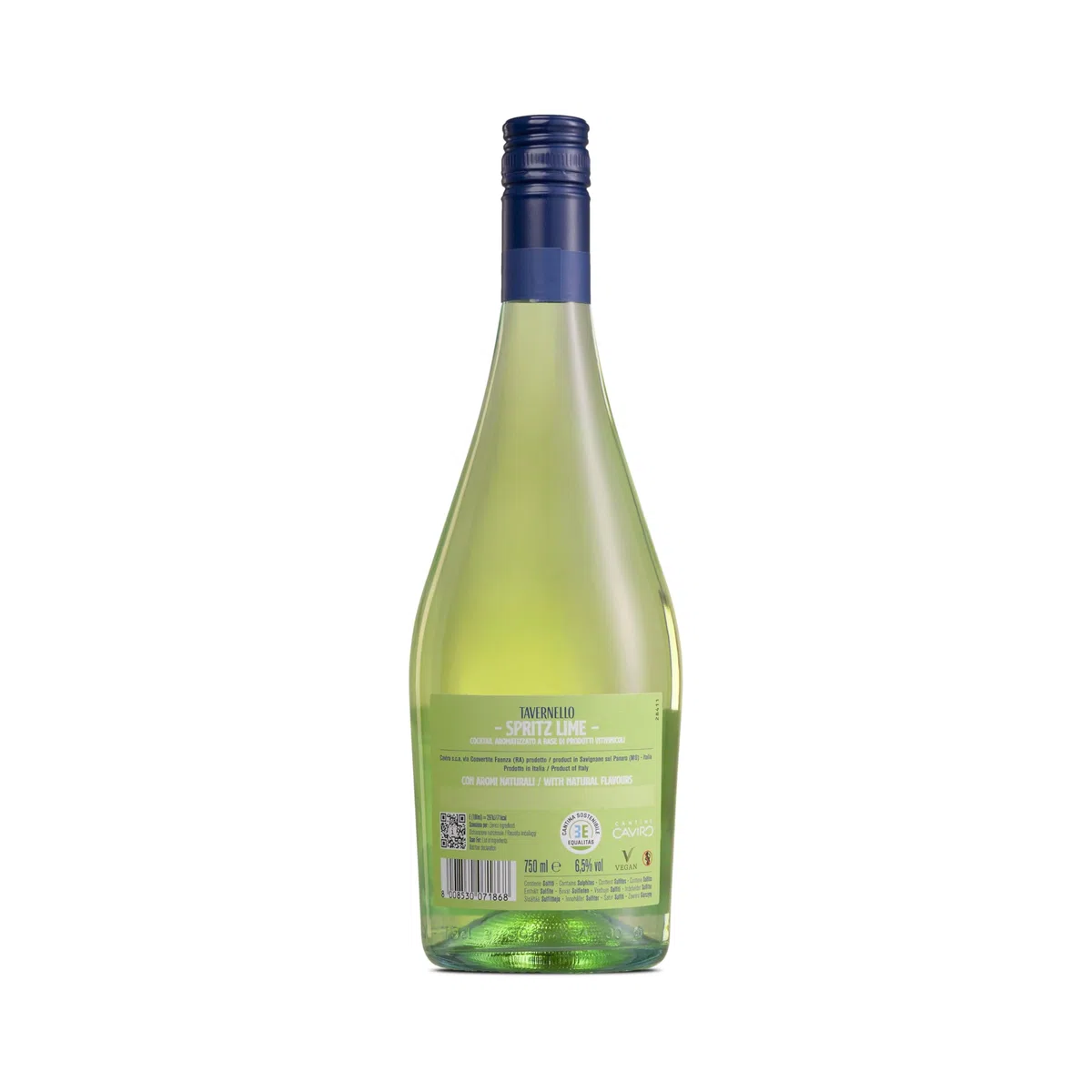 Tavernello Spritz Lime, Spritz Aperitivo Pronto da Bere con Note di Lime e Oli Essenziali, 6,5% Vol, Confezione da 6 Bottiglie da 750 ml