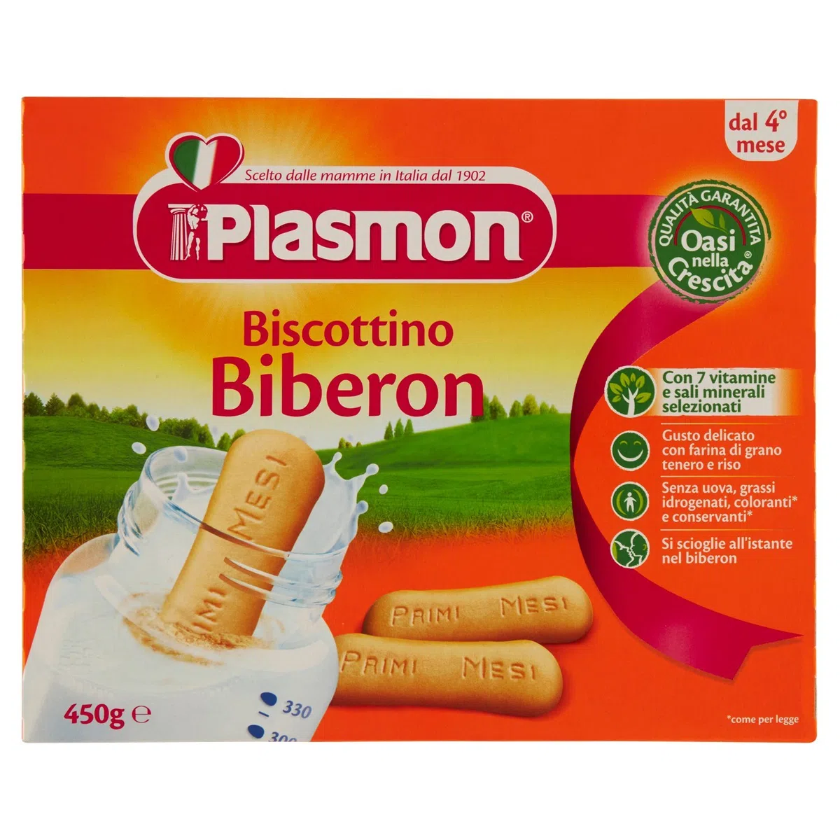 Plasmon Biscottino Biberon, Pensato per I Suoi Primi Mesi - 3 Confezione da 450 gr