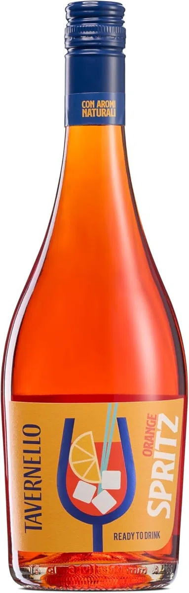 Tavernello Spritz Orange, Spritz Aperitivo Pronto da Bere con Note di Agrumi Siciliani ed Erbe del Mediterraneo, 6.5% Vol, Confezione da 6 Bottiglie da 750 ml