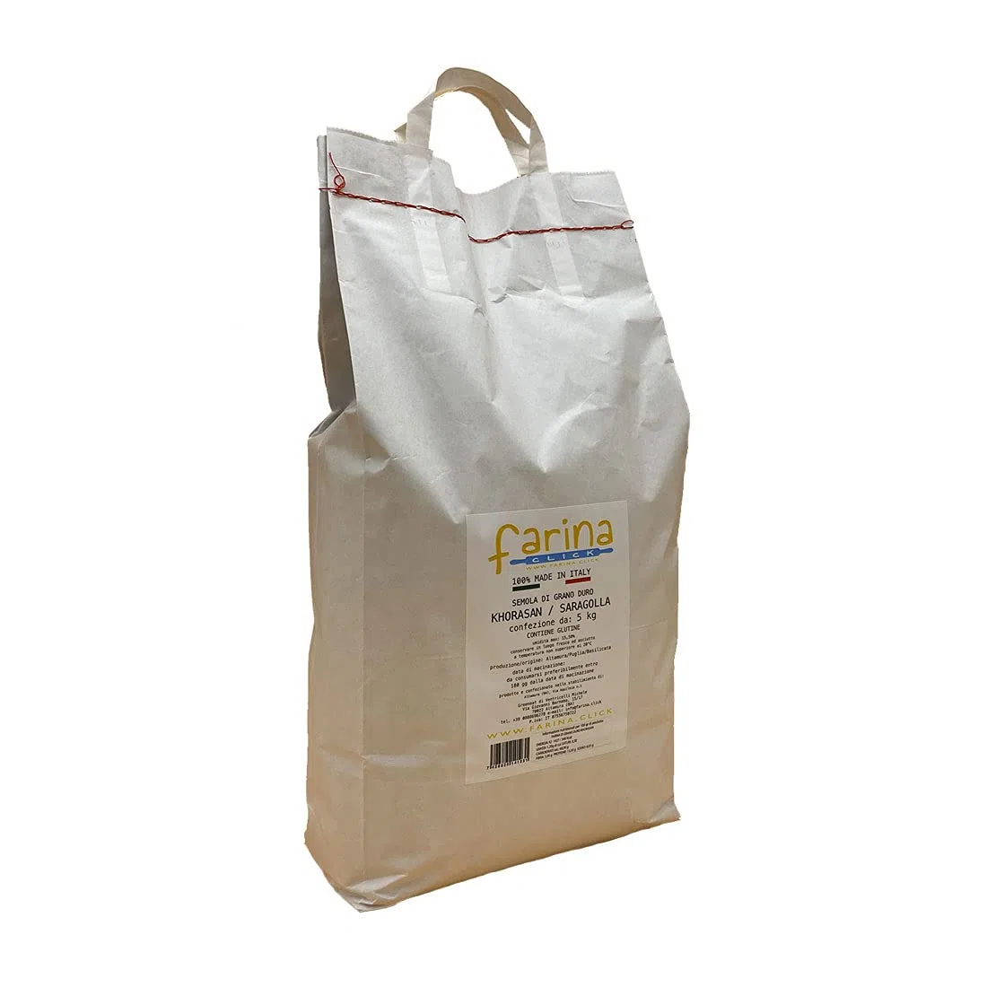 5 kg Semola di grano duro Khorasan per PASTA (origine Puglia e Basilicata)