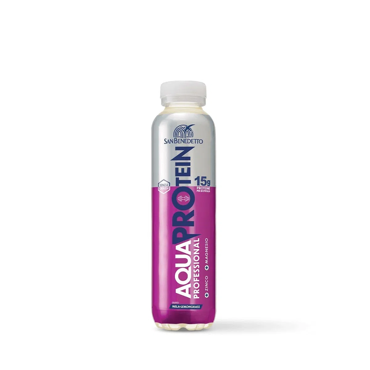 San Benedetto Acqua Protein Bevanda Proteica Mela Lemongrass 400ml - 12 Bottiglie