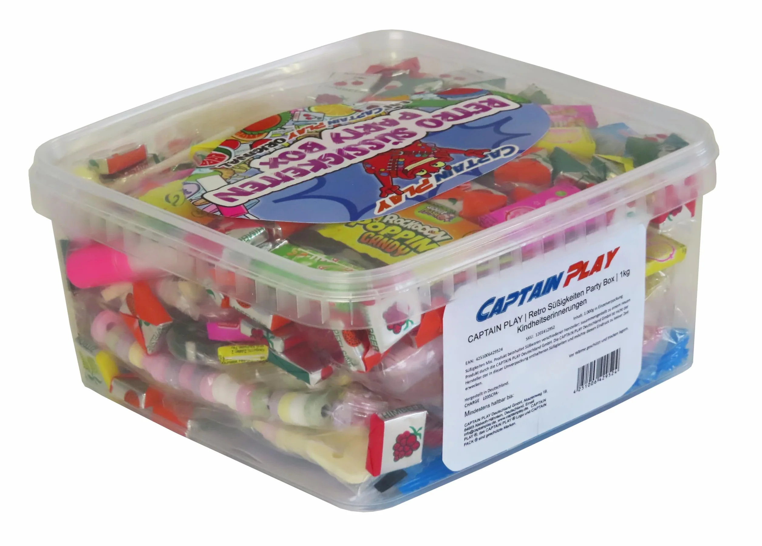 CAPTAIN PLAY Scatola Regalo di Caramelle Retrò 1kg, Idea Regalo, Caramelle 1 kg