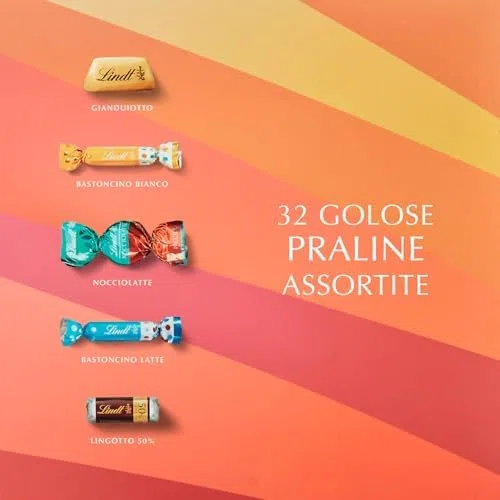 Lindt Scatola Praline Gli Assortiti, 32 Praline assortite di cioccolato, in confezione 320g