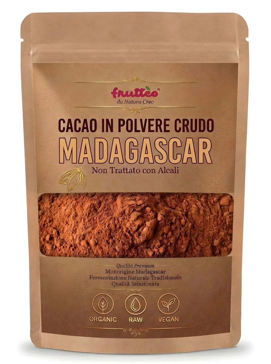 Cacao Crudo del Madagascar – Origine Sambirano Fine of Flavour – Da Piccoli Coltivatori – Ricco di Magnesio e Antiossidanti – Qualità Premium Naturale (500 g)