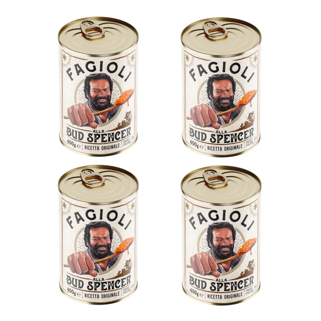 Fagioli alla Bud Spencer - 4 lattine da 400gr - Ricetta e prodotto ORIGINALE BUD POWER