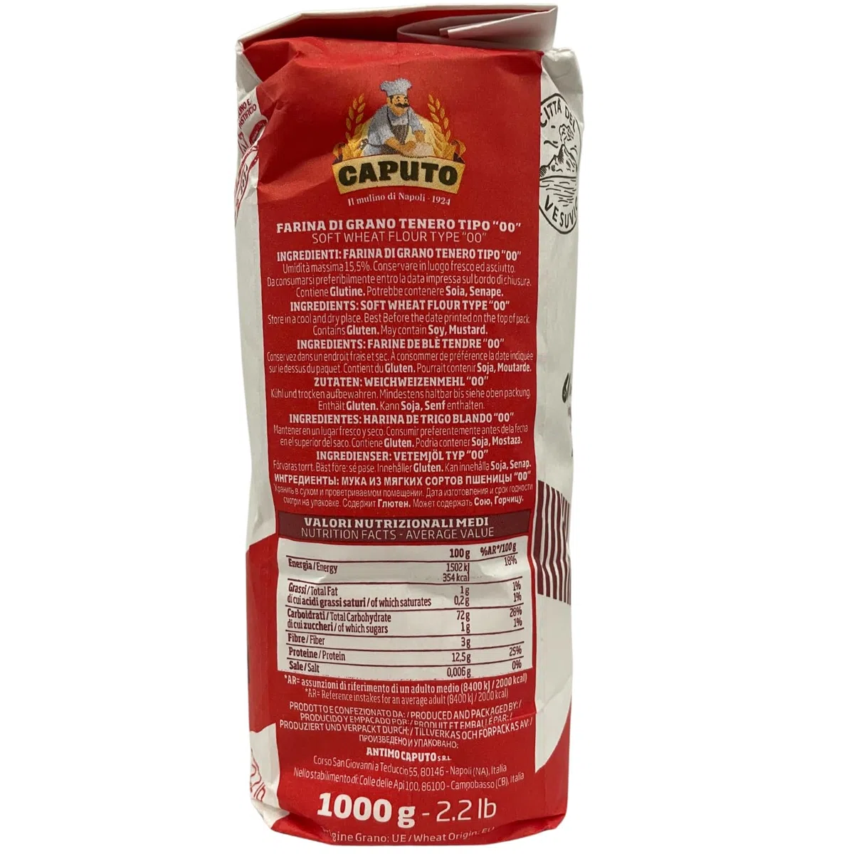 Caputo Farina Pizzeria 00 1 kg - Cartone 10 Pezzi