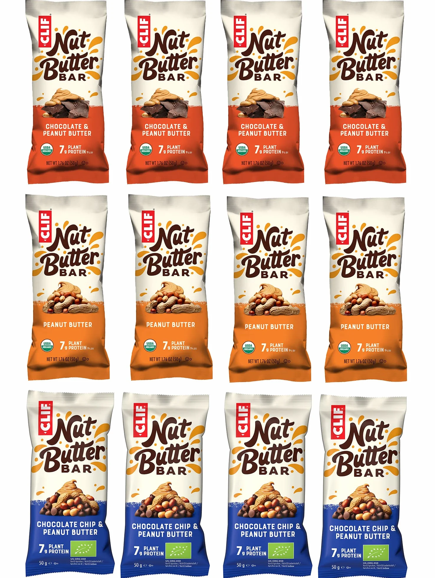 CLIF Nut Burro Bar Barrette Mixpack (12 x 50g)