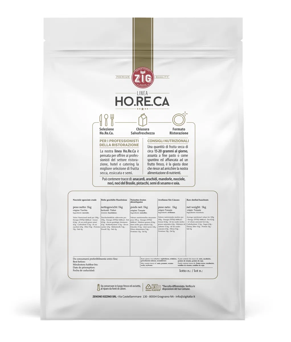 ZIG - HORECA - Nocciole sgusciate crude prima scelta extra 1 Kg