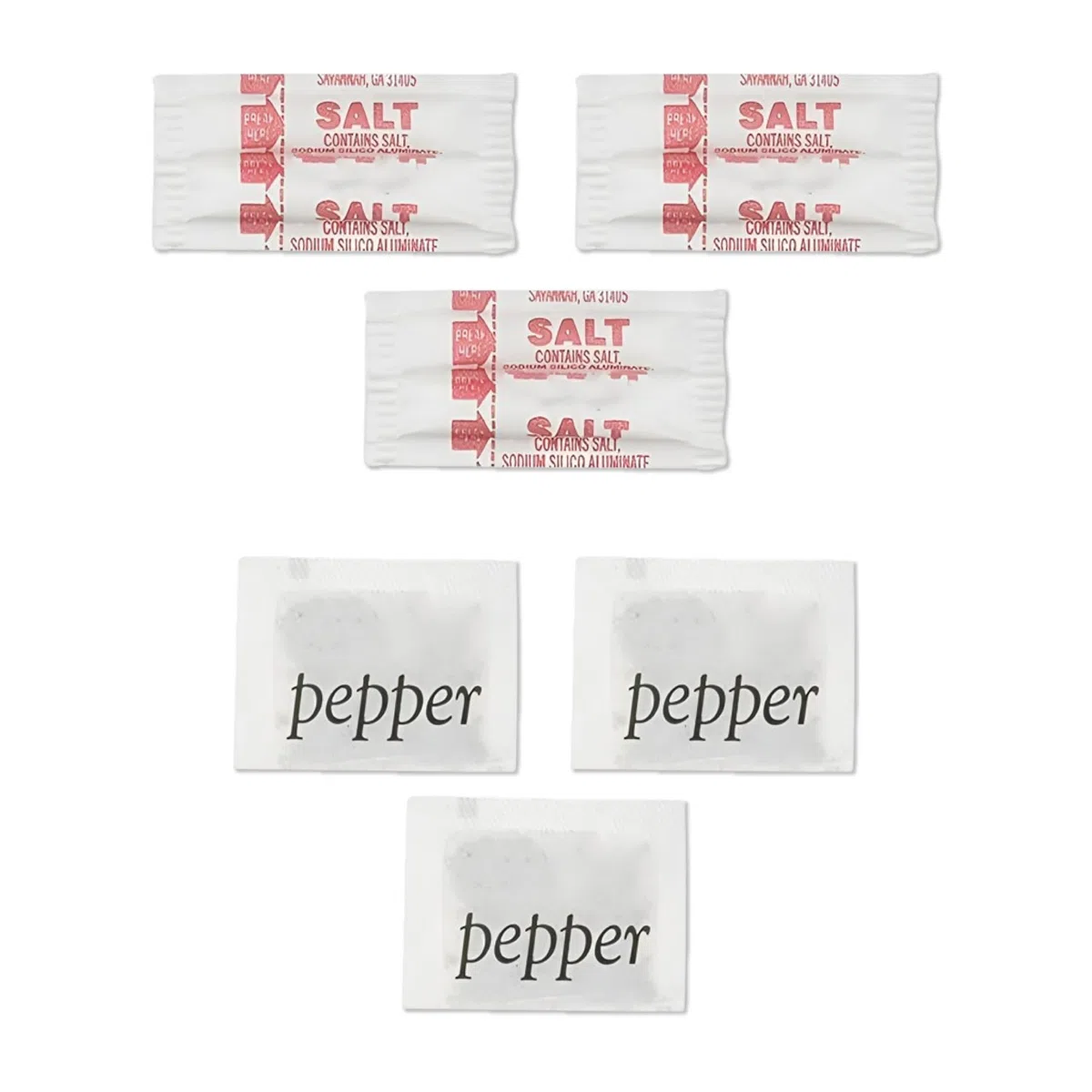 Perfect Stix - Confezione da 100 confezioni di sale e pepe (200 confezioni totali)